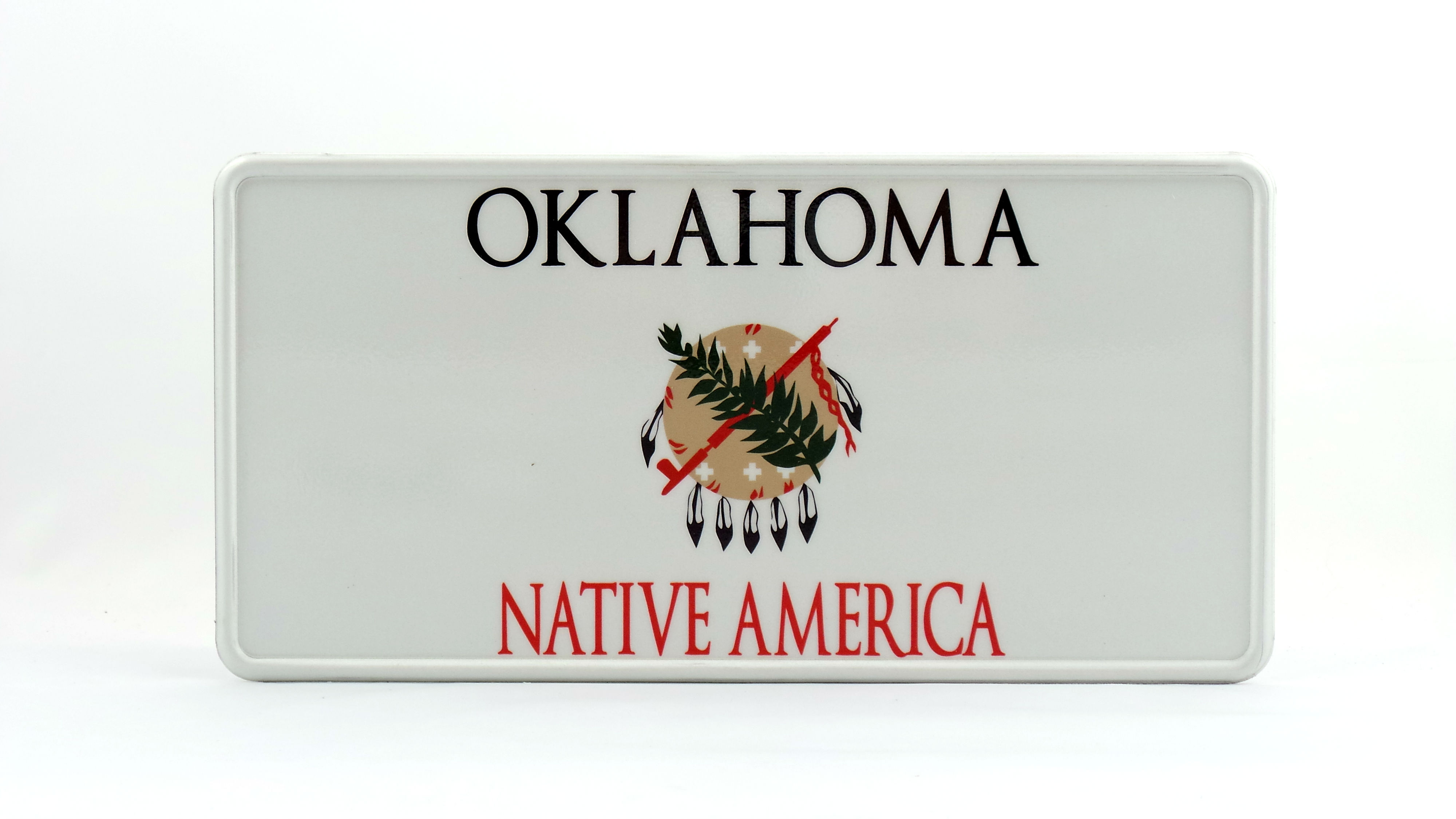 Oklahoma US USA License Plate Number Plate Embossed Custom Border eBay